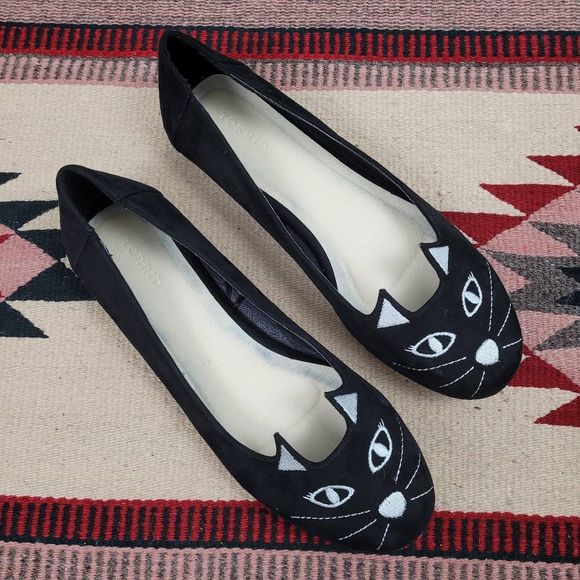 torrid Shoes Torrid Kitty Cat Ballet Flats Sz Slip On Black